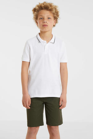 piqué polo wit/zwart