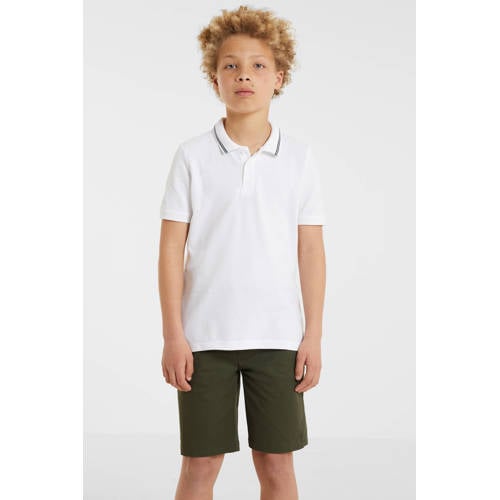 anytime piqué polo wit/zwart afbeelding