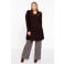 YOEK Plus Size wide leg broek met print - bruin