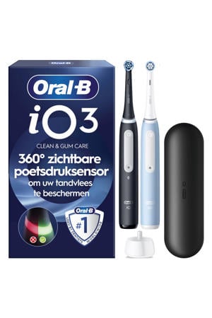 Series 3 Matt Black & Ice Blue elektrische tandenborstels - 2 stuks