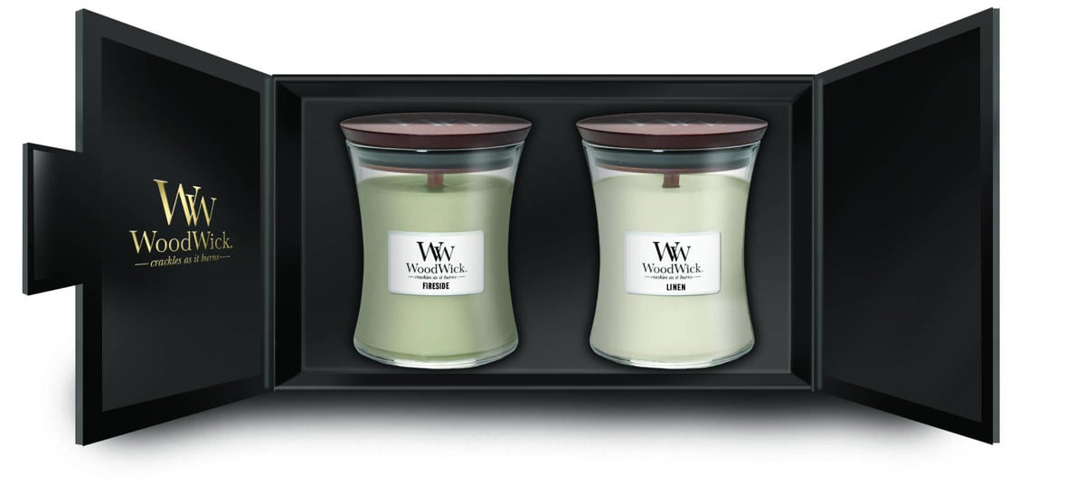 WoodWick geurkaars Giftset Deluxe Medium (set van 2) wehkamp
