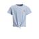 Anytime T-shirt met knoopdetail wit/blauw