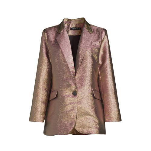 Ydence metallic oversized blazer Paige goud/ roze