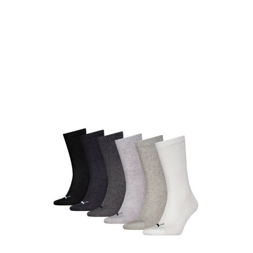 Puma sokken - set van 6 grijs/zwart