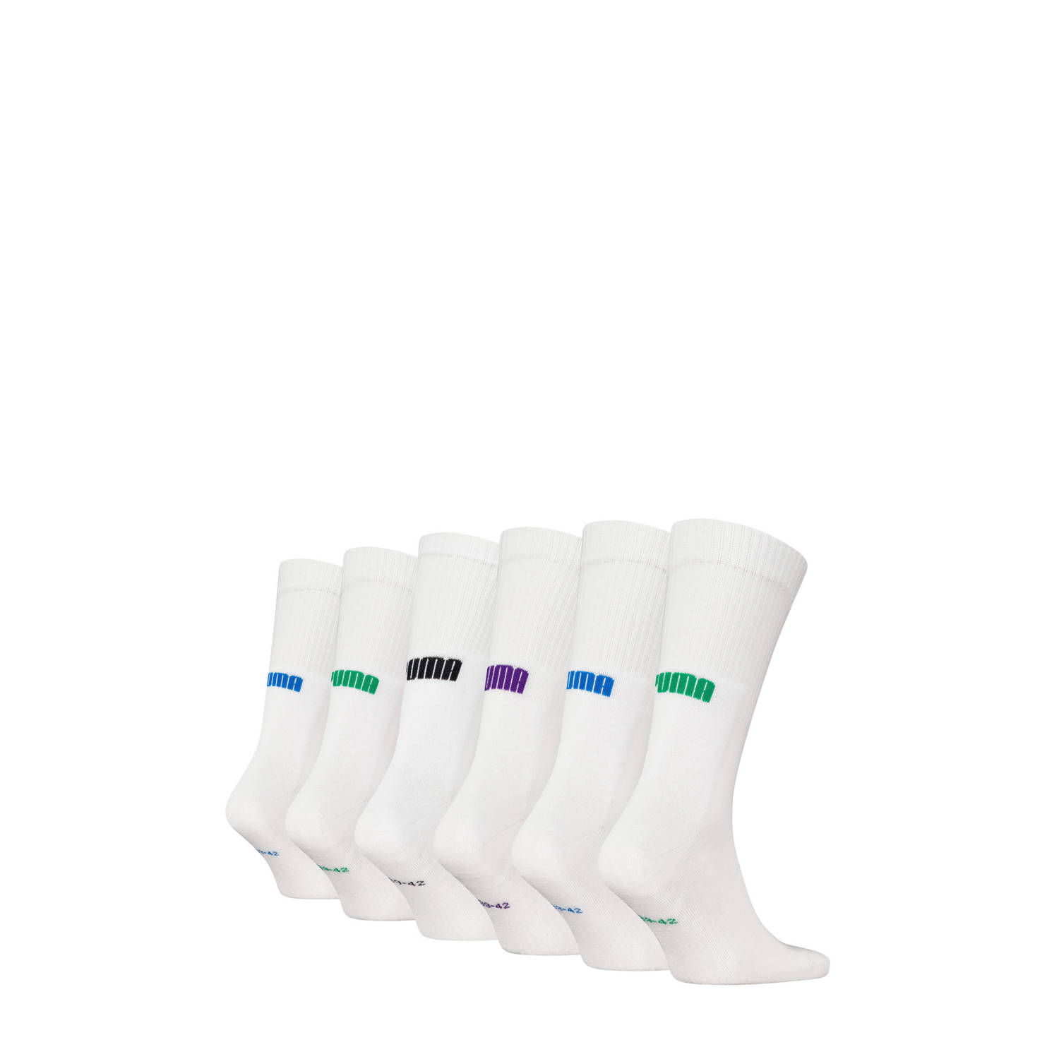 Puma sokken set van 6 wit