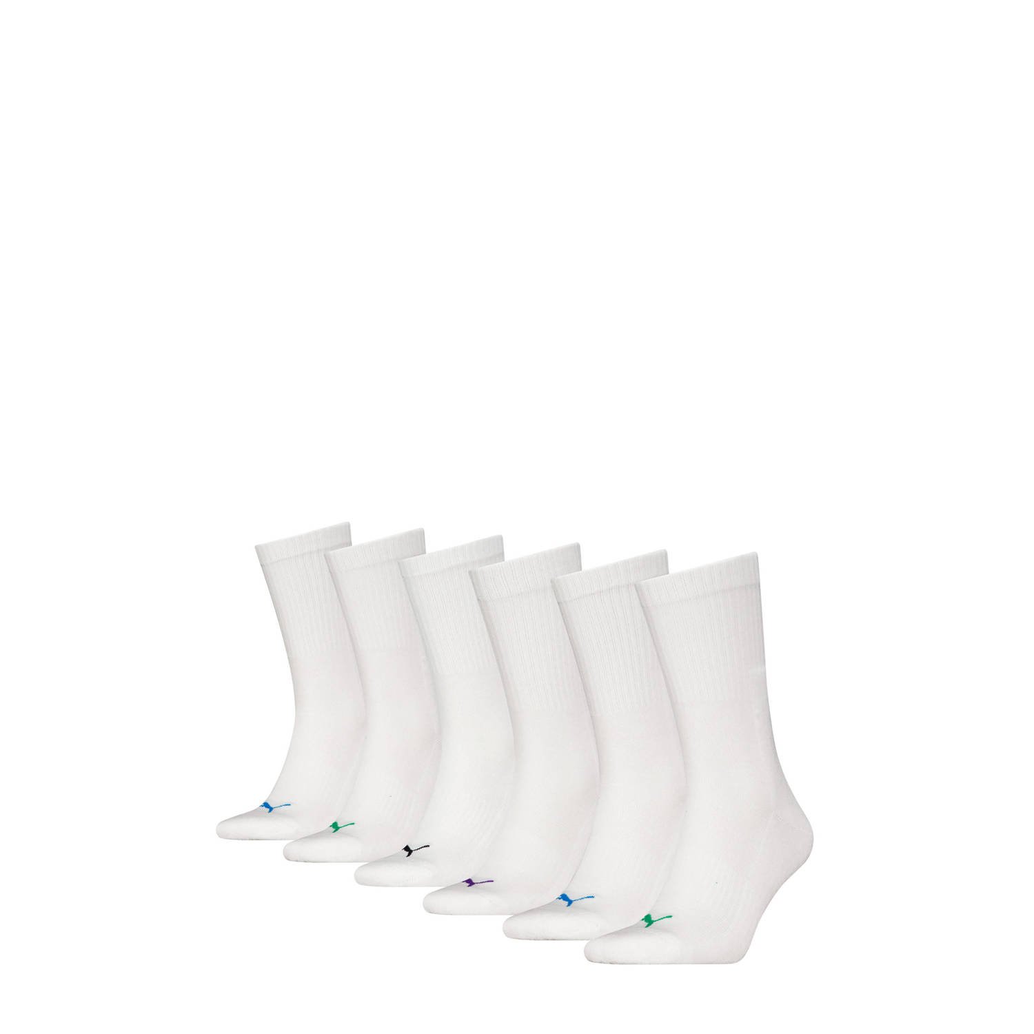 Puma sokken set van 6 wit