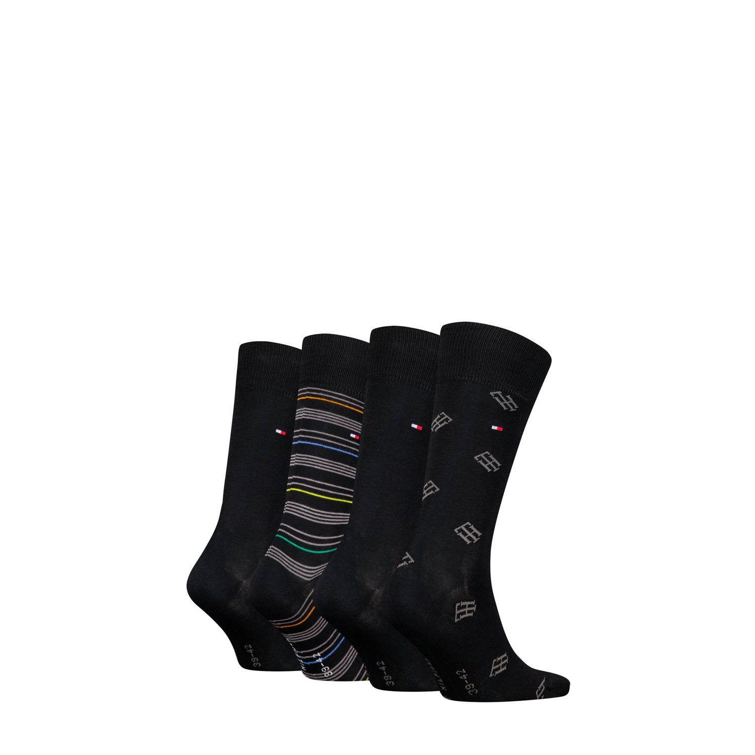 Tommy Hilfiger giftbox sokken set van 4 zwart