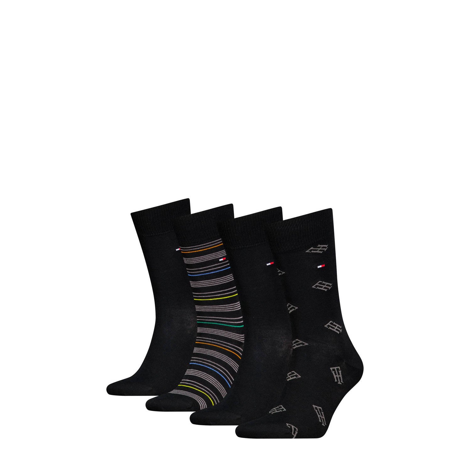 Tommy Hilfiger giftbox sokken set van 4 zwart