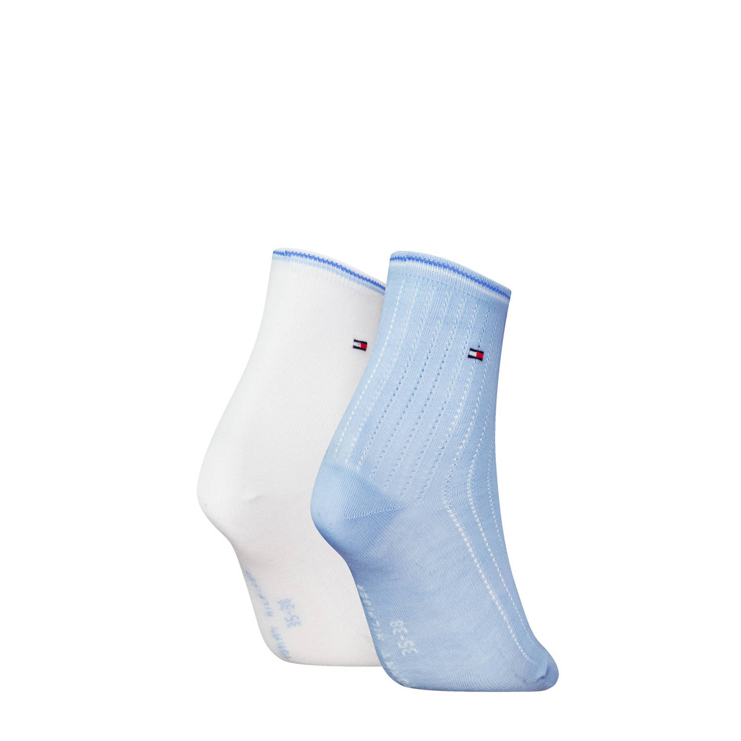 Tommy Hilfiger sokken set van 2 wit lichtblauw