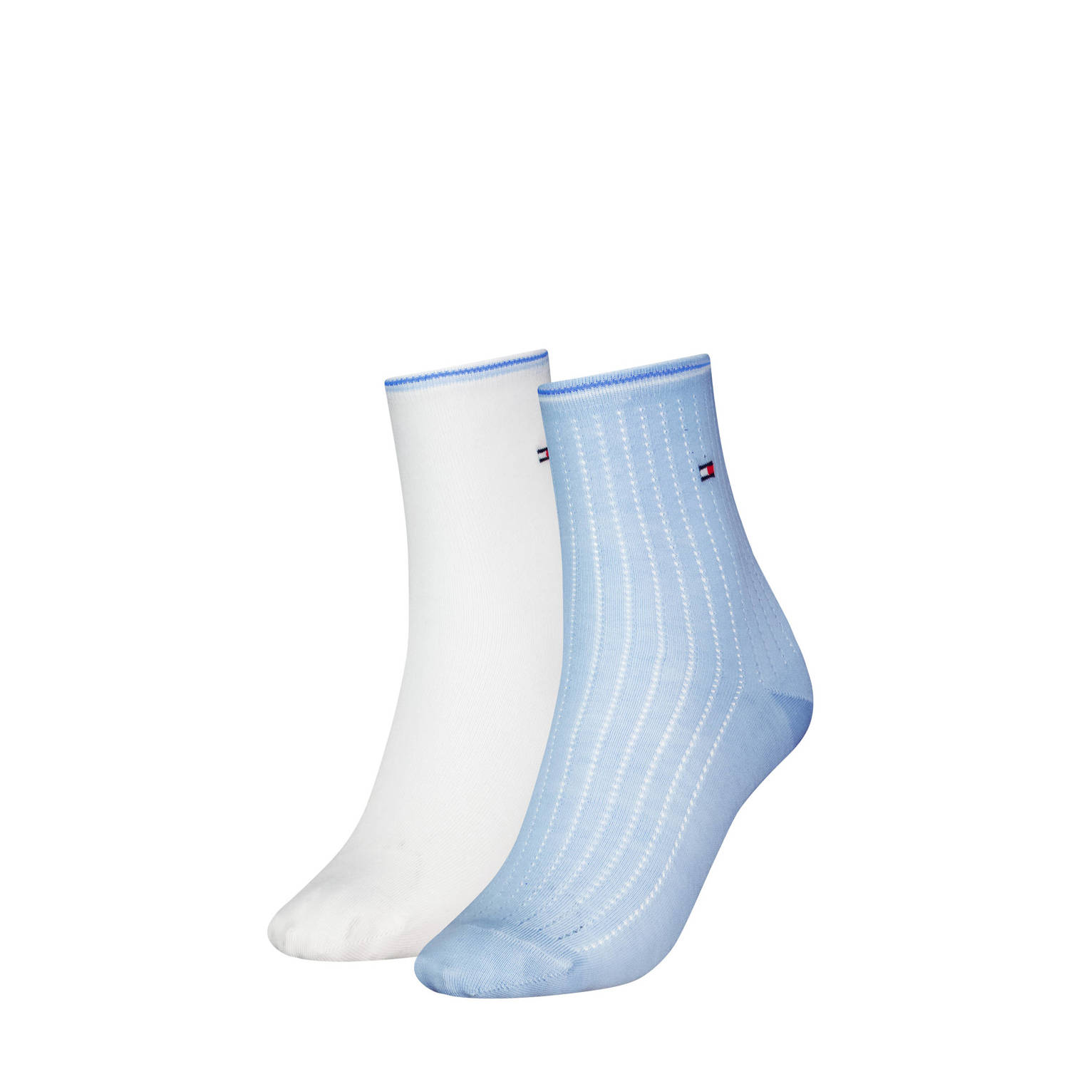 Tommy Hilfiger sokken set van 2 wit lichtblauw