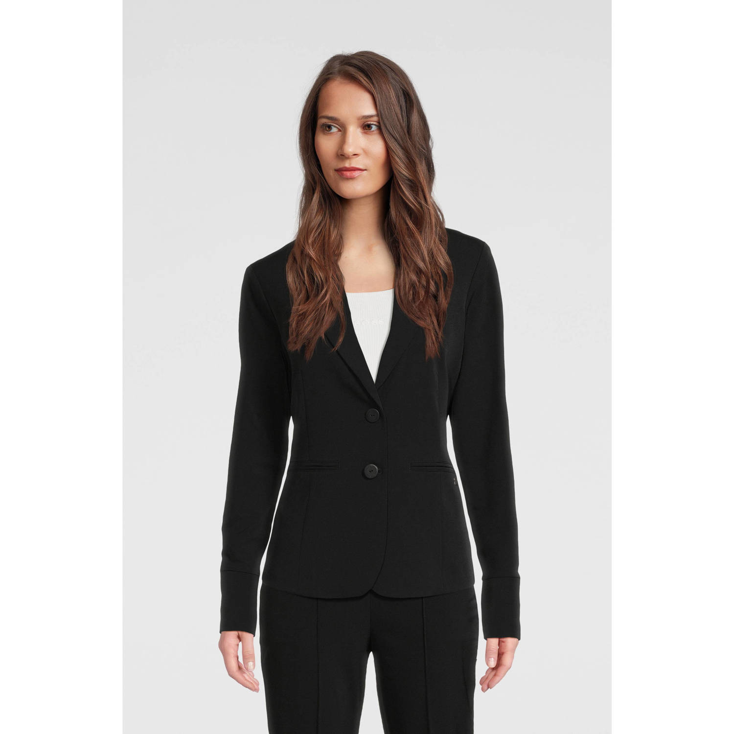 TQ-Amsterdam rechtvallende blazer Manja V zwart