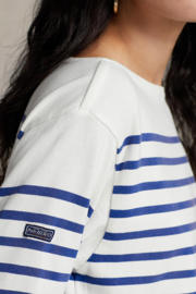 thumbnail: Wit en blauwe dames POLO Ralph Lauren gestreepte top van katoen met lange mouwen en boothals