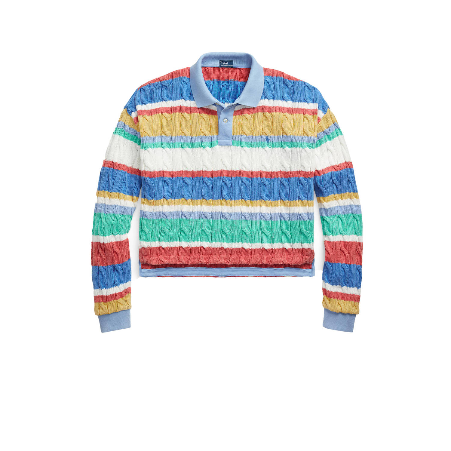 POLO Ralph Lauren gestreepte gebreide kabelpolo multi