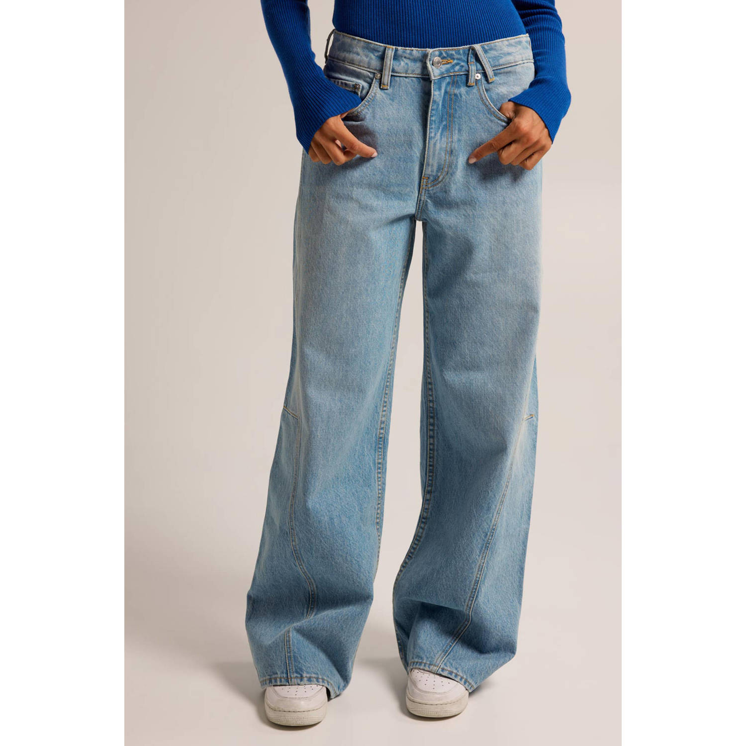 America Today wide leg jeans light blue denim