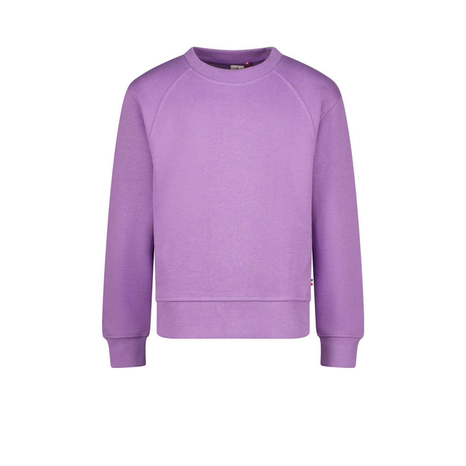 VINGINO sweater G-BASIC-SWEAT-RN met logo lila Paars Logo 104