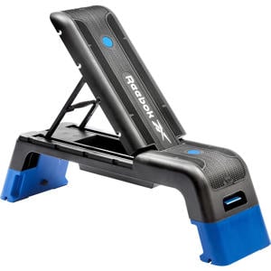 verstelbare aerobic step zwart/kobaltblauw