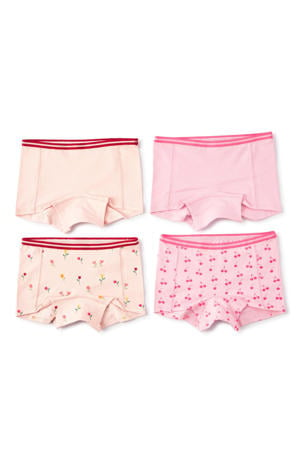 shorts - set van 4 roze/lichtroze