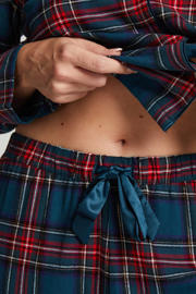 thumbnail: Hunkemöller flanellen pyjama donkerblauw/rood