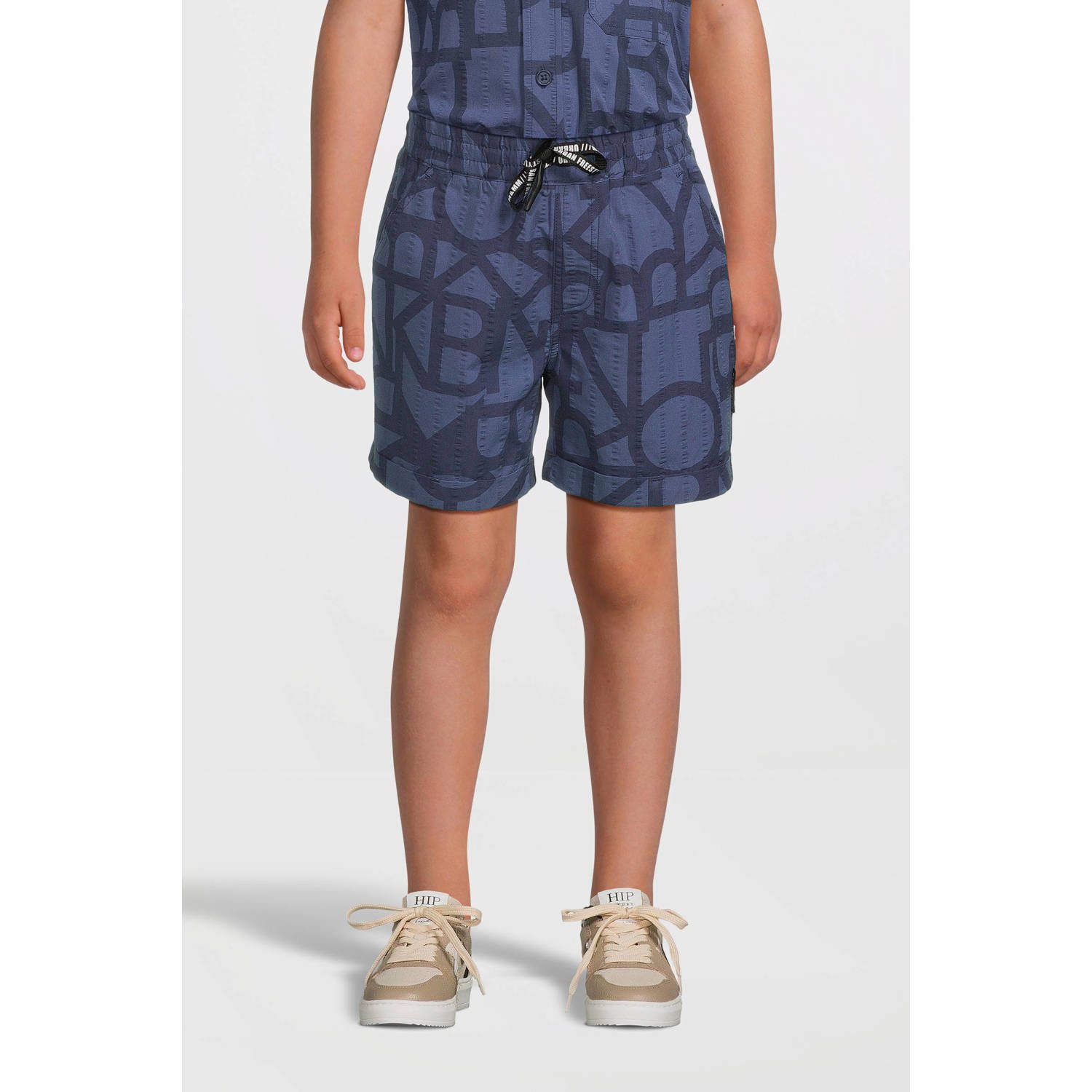 Me & My Monkey short Pake met all over print blauw Korte broek Jongens Katoen 116