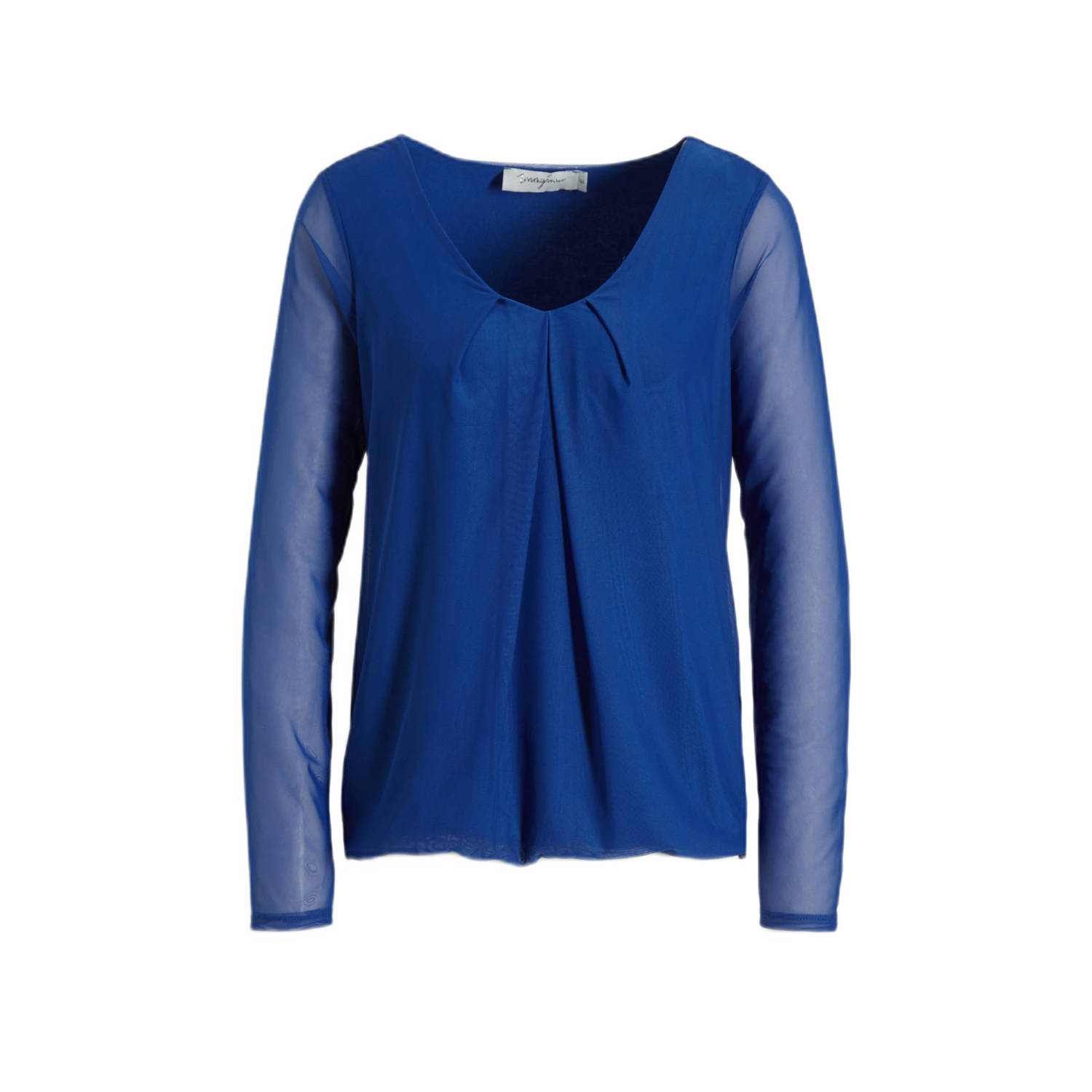 Imagine long sleeve mesh top blauw