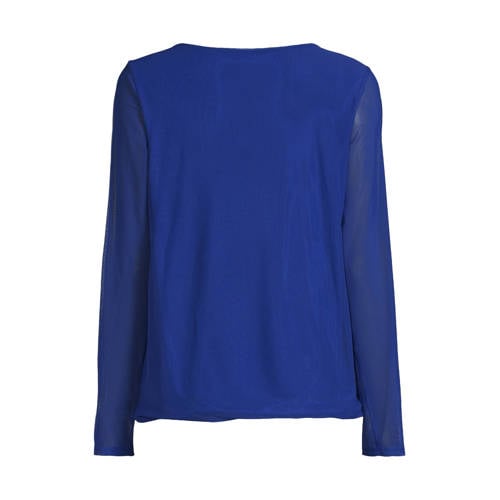 Imagine long sleeve mesh top blauw afbeelding