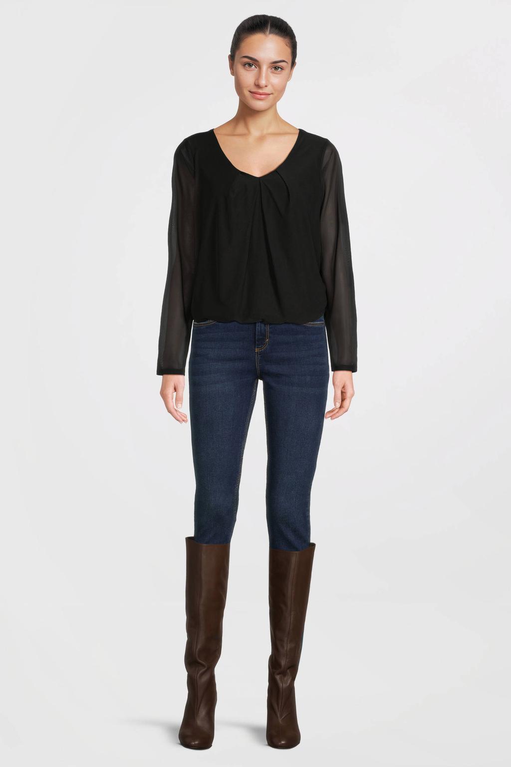 Imagine long sleeve mesh top zwart