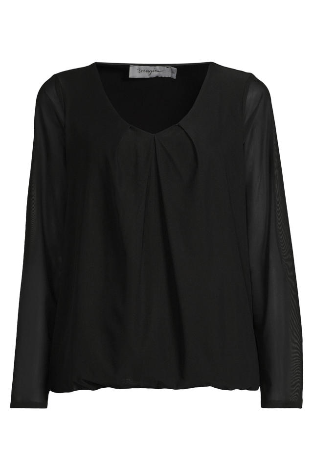 Longsleeve Zwarte Basic Top T-shirt Basic Lange Mouw Zwart