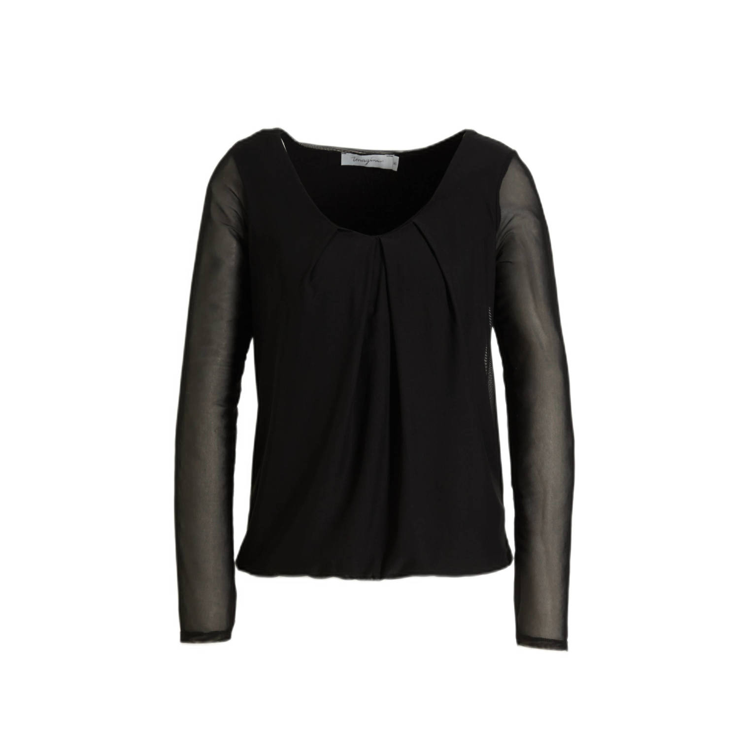 Imagine long sleeve mesh top zwart