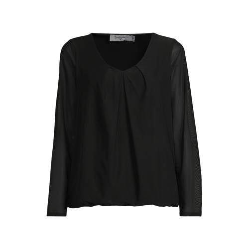 Imagine long sleeve mesh top zwart afbeelding