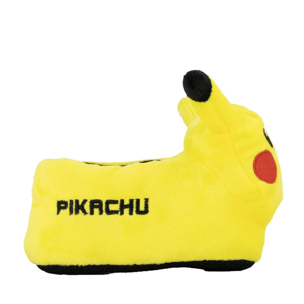 Geel en bruine jongens en meisjes Pokémon kids pantoffels van textiel met effen