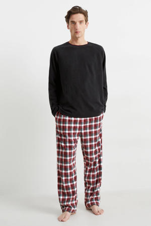 pyjama zwart/rood