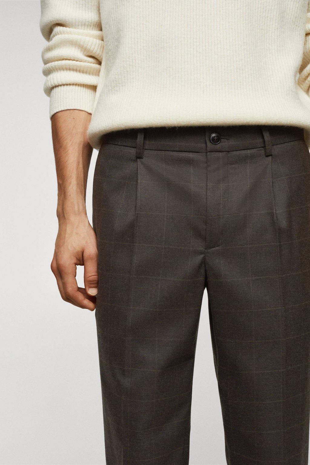 ONLY & SONS geruite slim fit pantalon Mark grijs ONLY & SONS geruite slim fit pantalon Mark grijs