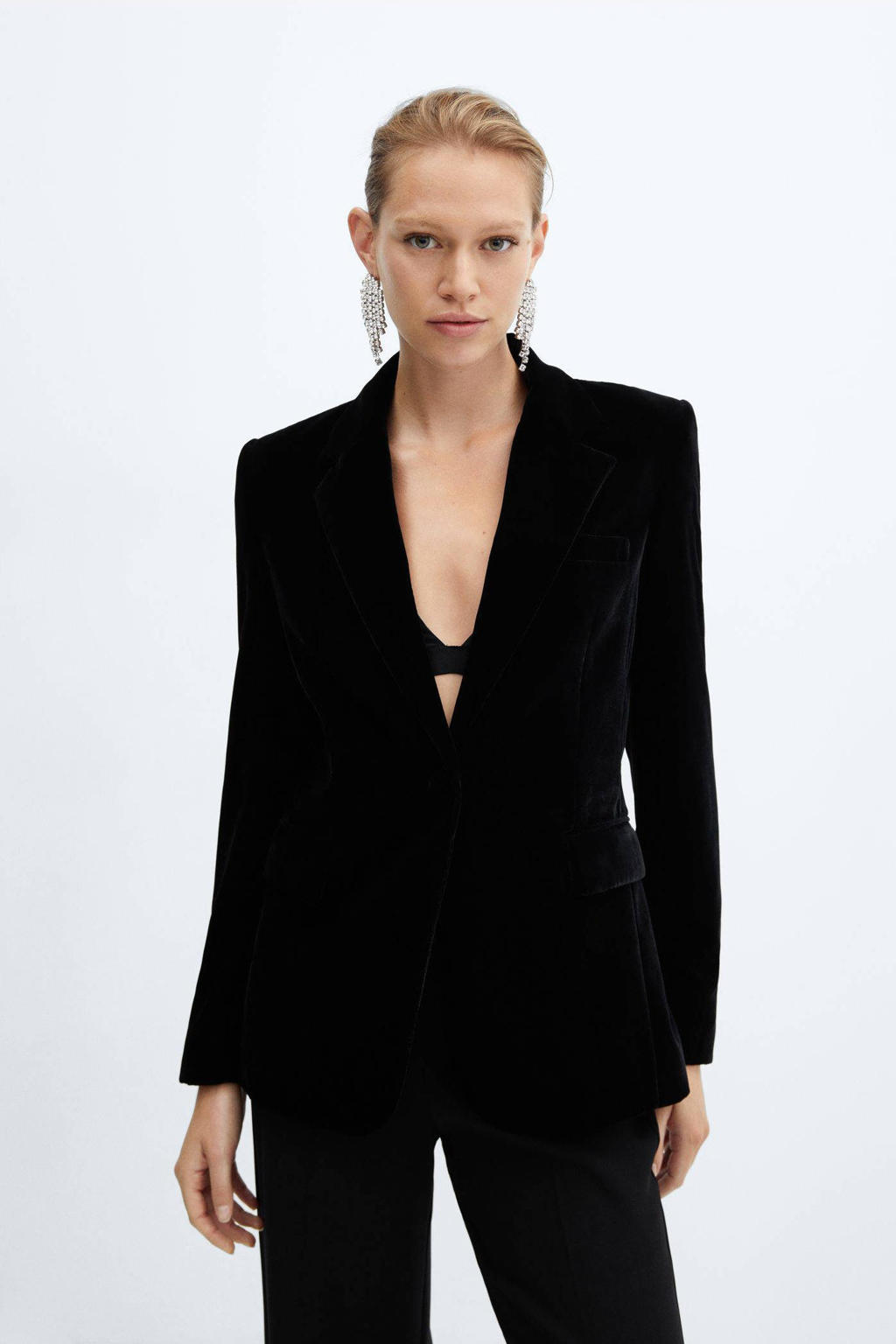 Heren blauw fluwelen diner smoking colbert blazer Heren blauw fluwelen diner smoking colbert blazer