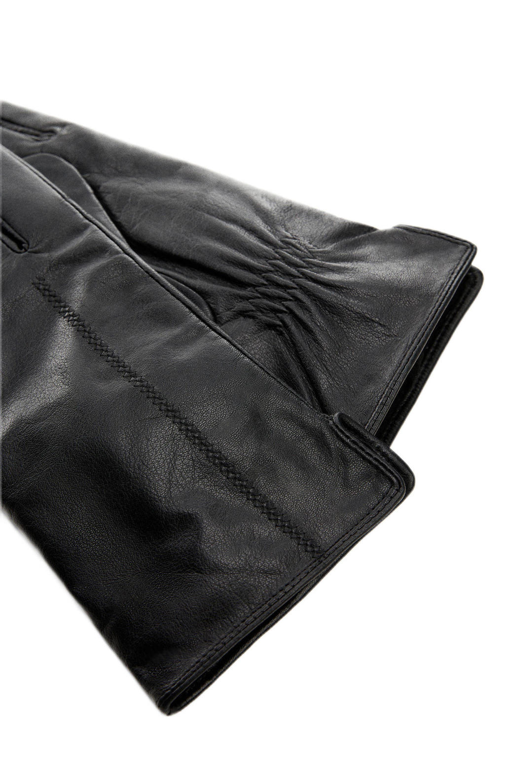 Mango leren handschoenen zwart wehkamp