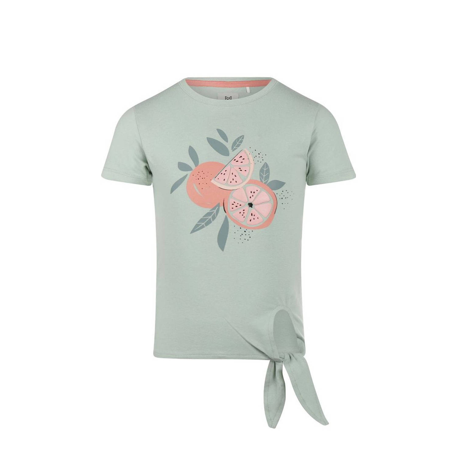 Koko Noko T-shirt met all over print groen Meisjes Katoen Ronde hals All over print 104