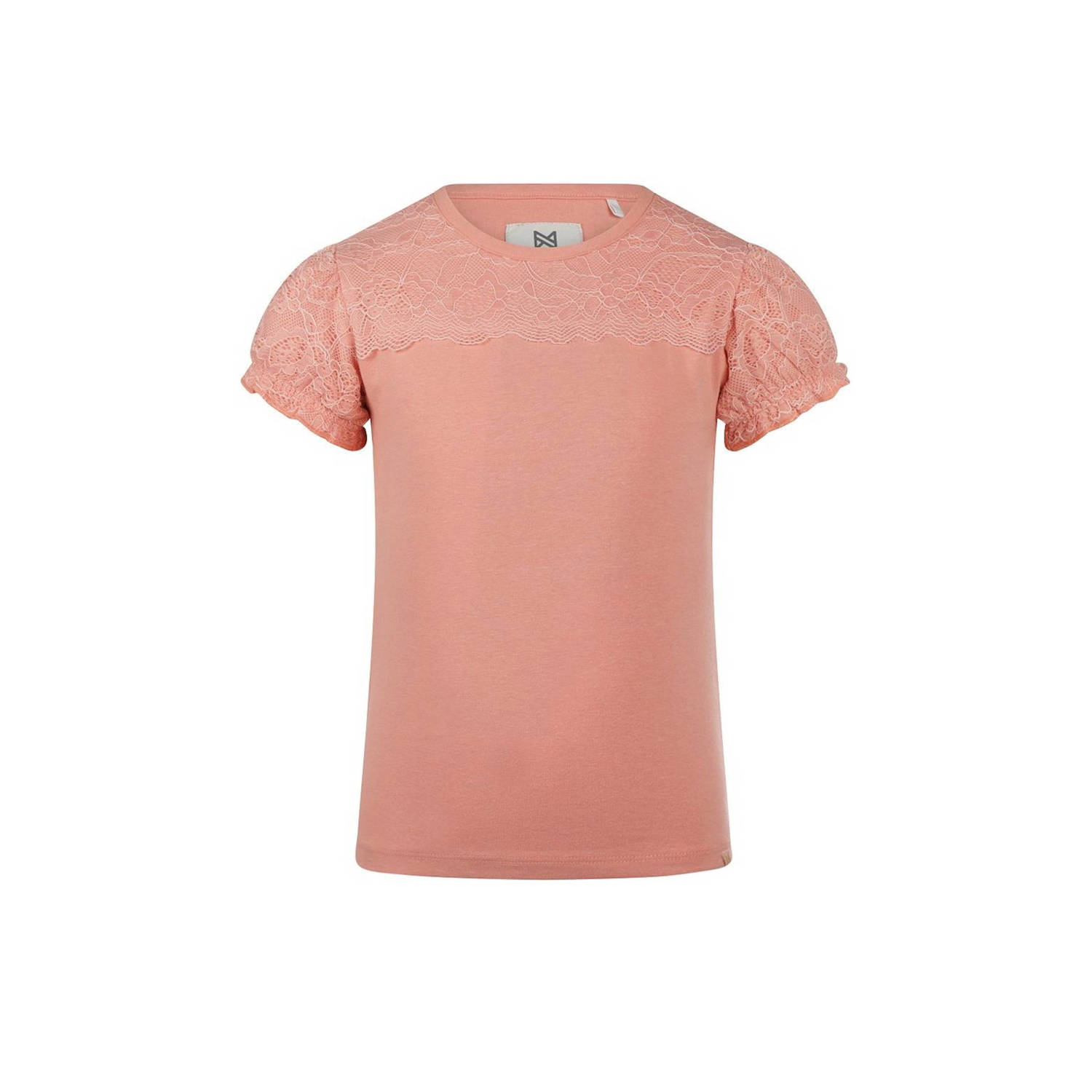 Koko Noko T-shirt roze Meisjes Katoen Ronde hals Effen 140
