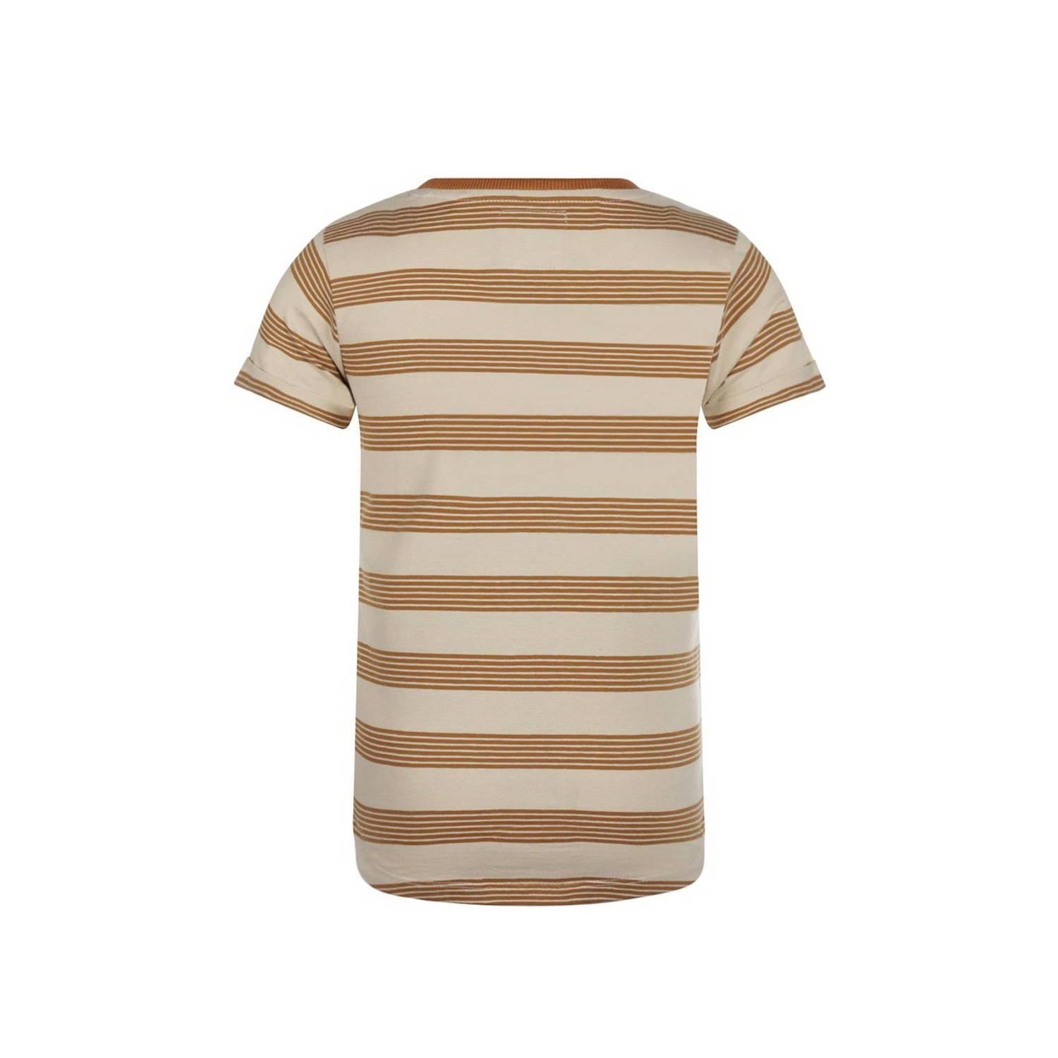 Koko Noko gestreept T-shirt lichtbruin beige