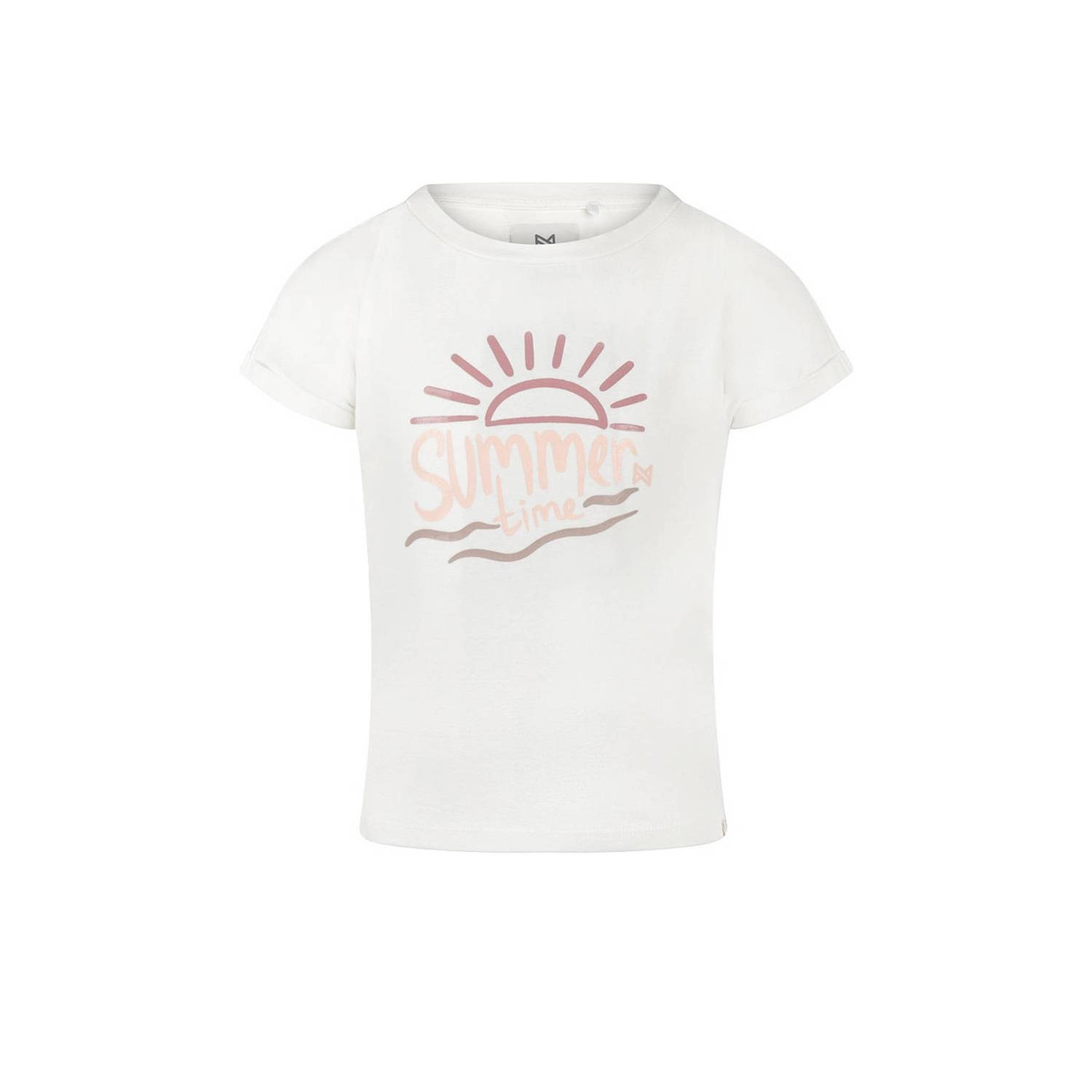 Koko Noko T-shirt wit Meisjes Katoen Ronde hals Effen 104