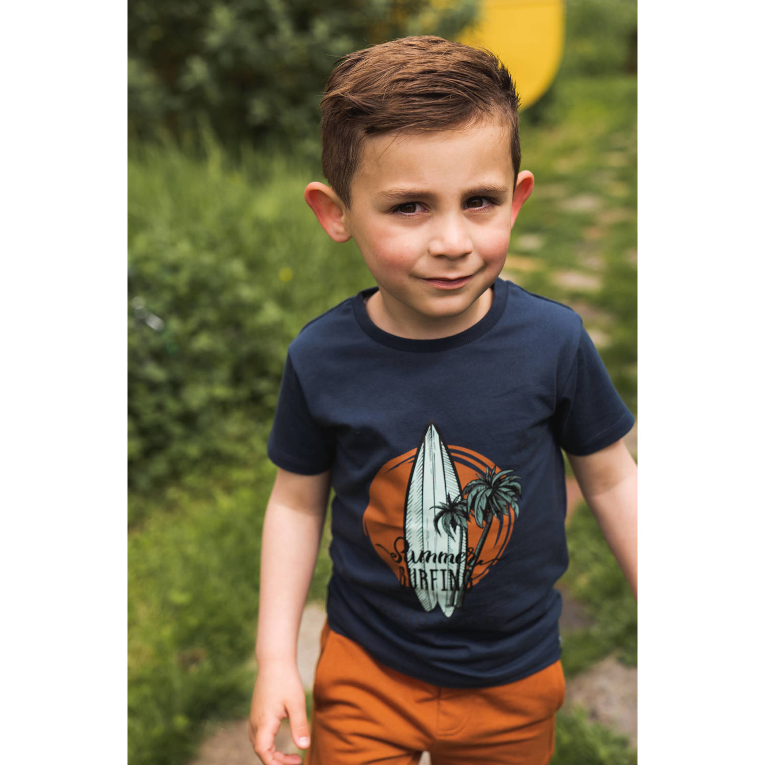 Koko Noko T-shirt met printopdruk blauw