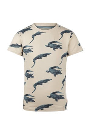 T-shirt R50837-37 met dierenprint wit