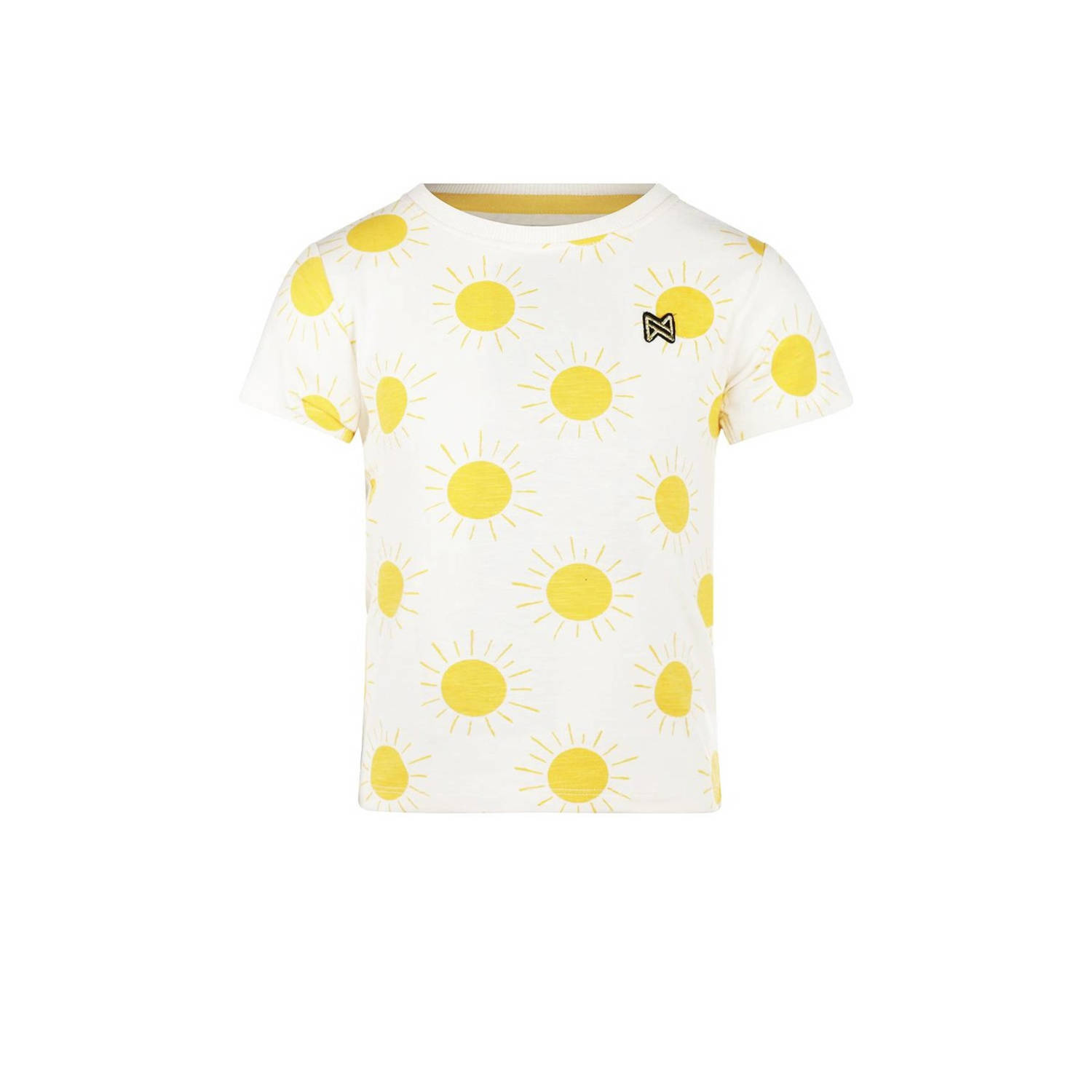 Koko Noko T-shirt met all over print geel