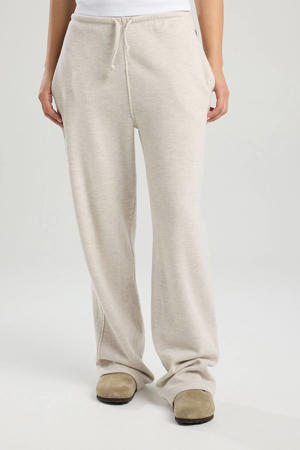 straight fit joggingbroek zand