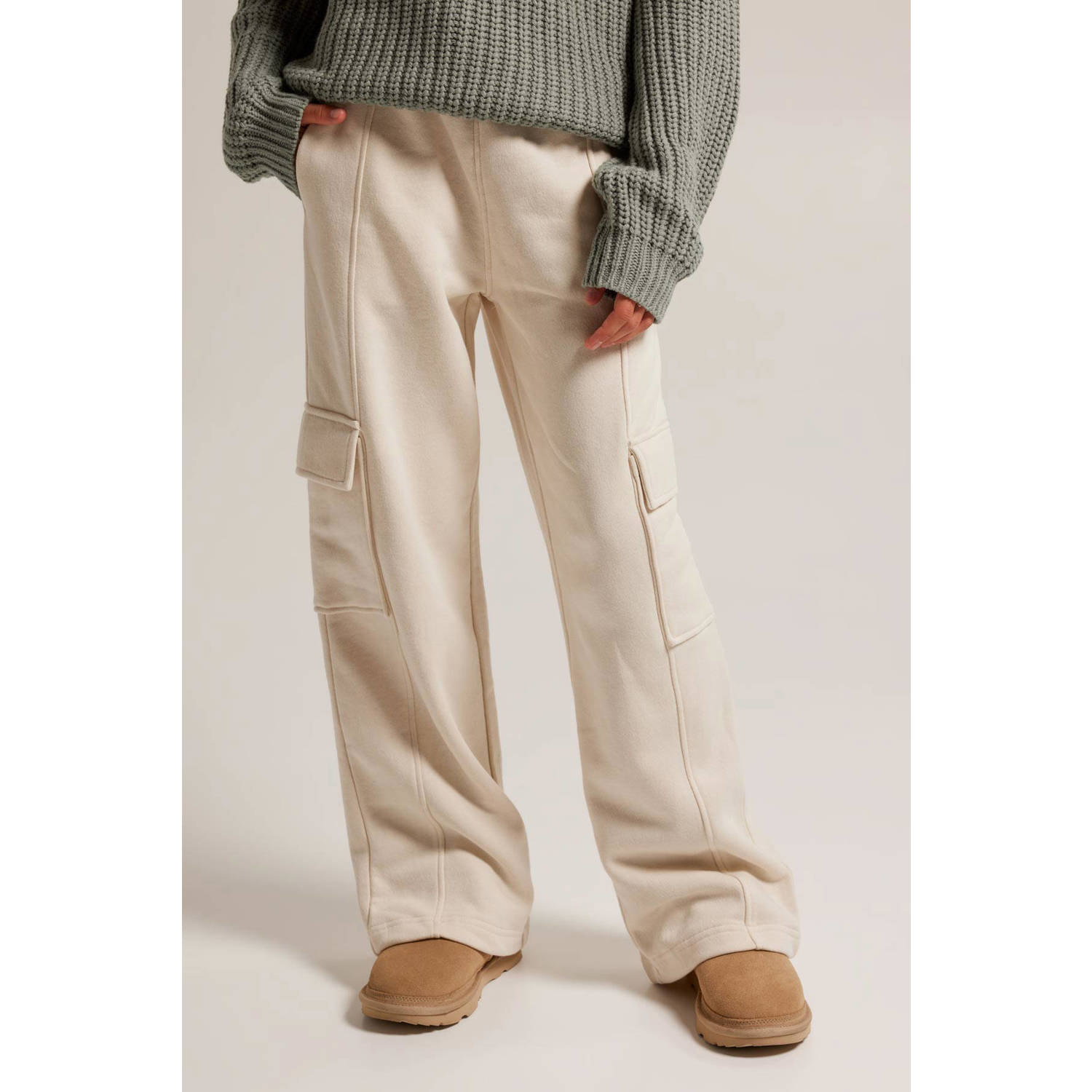 America Today wide leg joggingbroek Cathy JR beige Meisjes Sweat 158 164