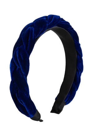 velvet haarband donkerblauw