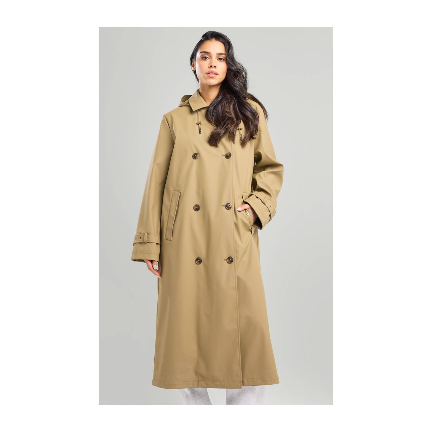 America Today Regenjas Joan van polyester kaki