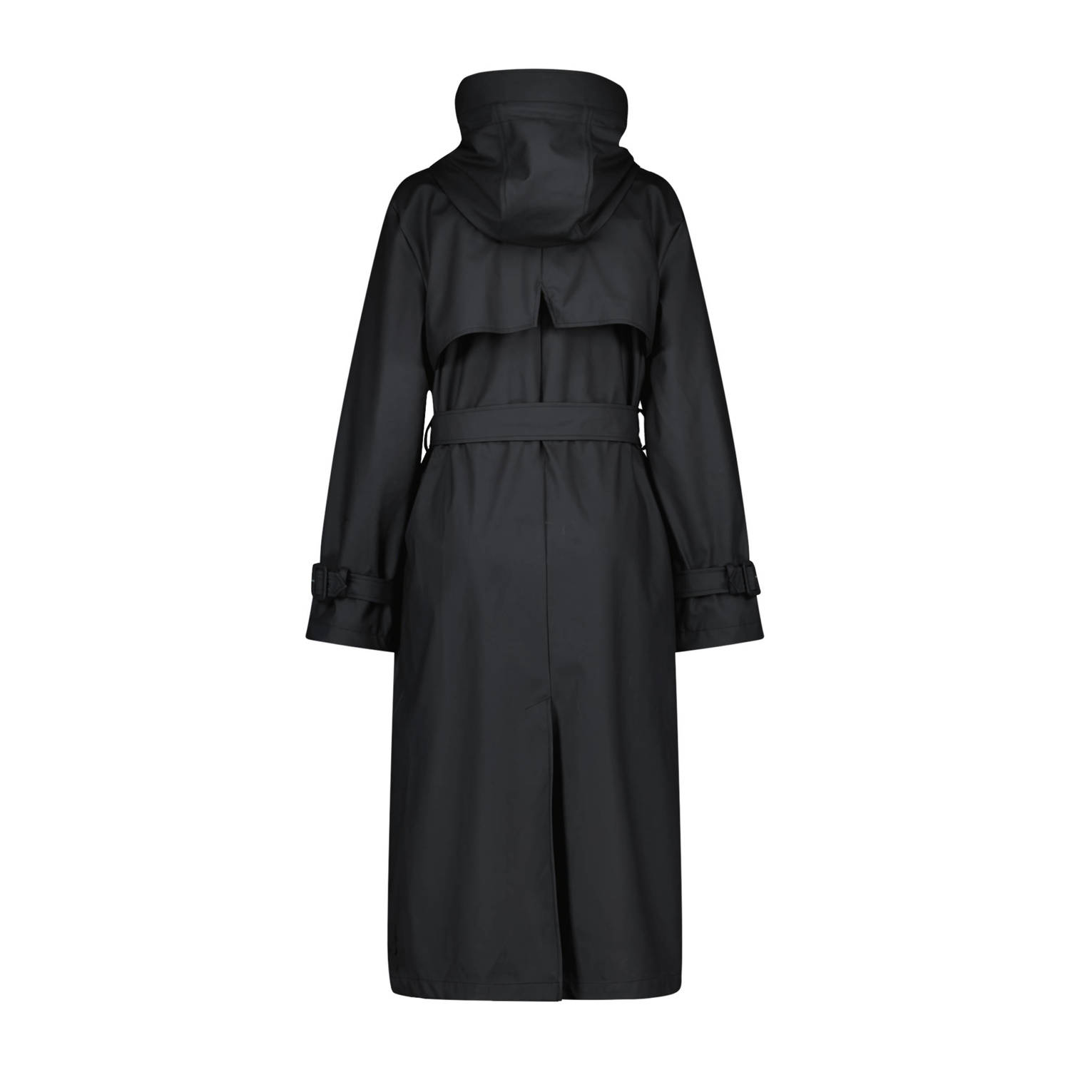 America Today trenchcoat jas Joan van gerecycled polyester zwart