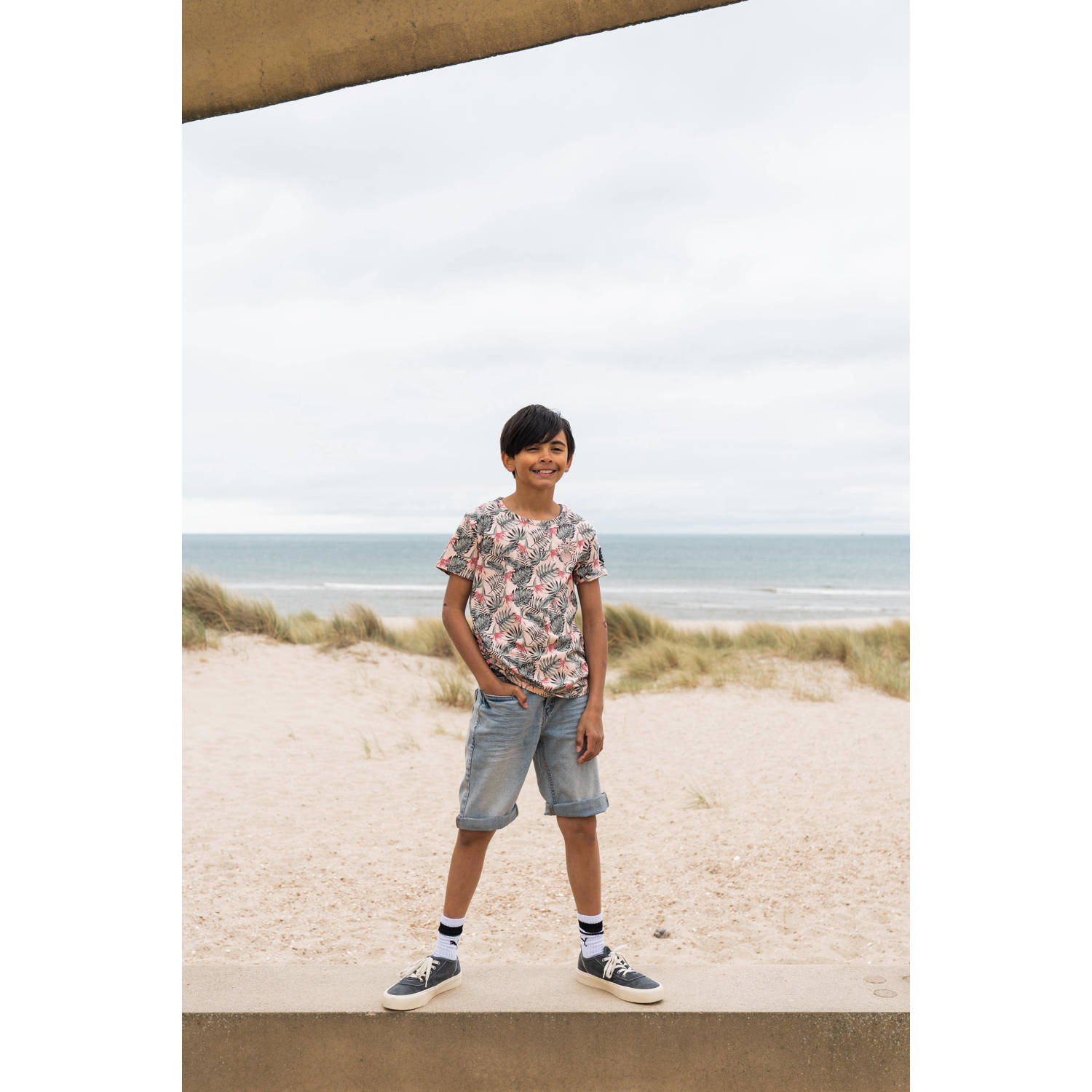 No Way Monday denim short blauw
