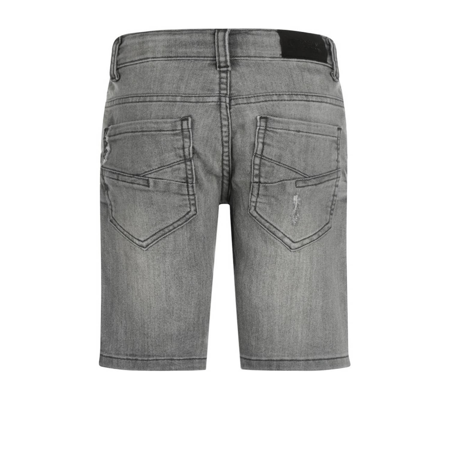 No Way Monday denim short grijs