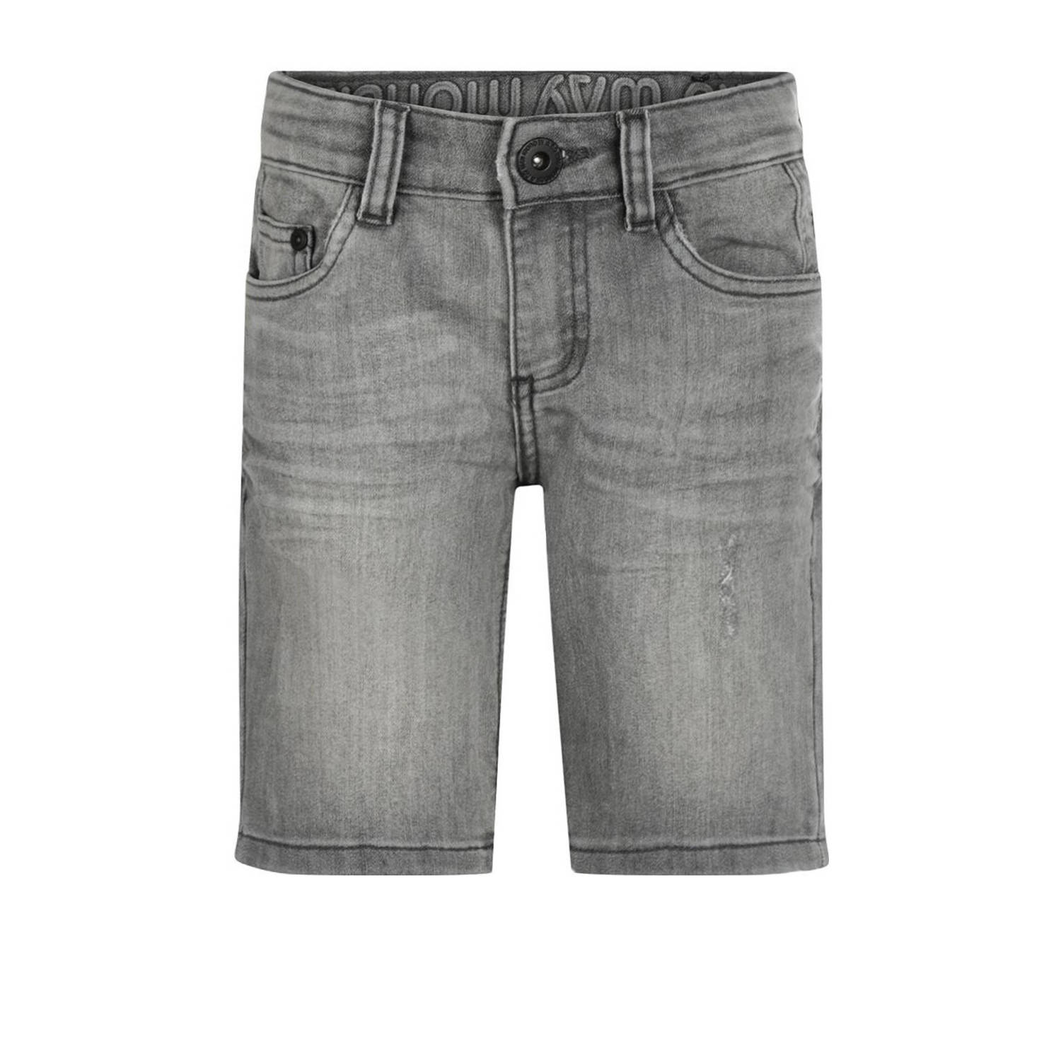 No Way Monday denim short grijs Korte broek Jongens Katoen Effen 104