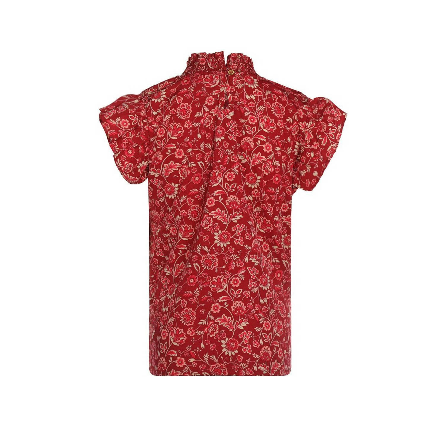 No Way Monday blouse met paisleyprint rood